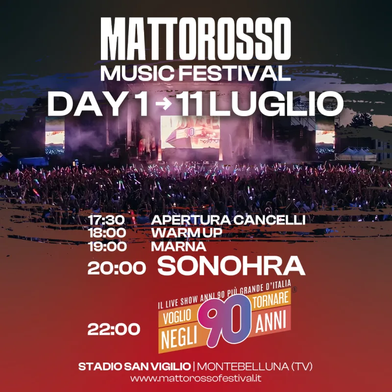 Mattorosso Music Festival: Day 1 · 11 luglio