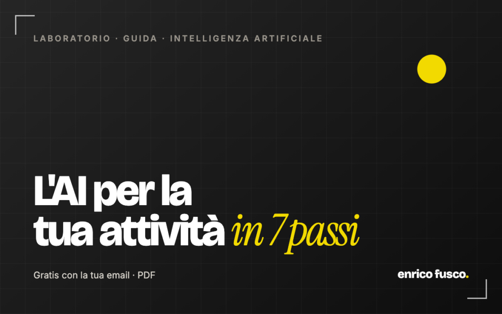 L’AI per la tua attività in 7 passi