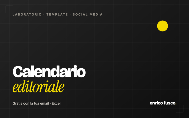 Calendario editoriale in Excel