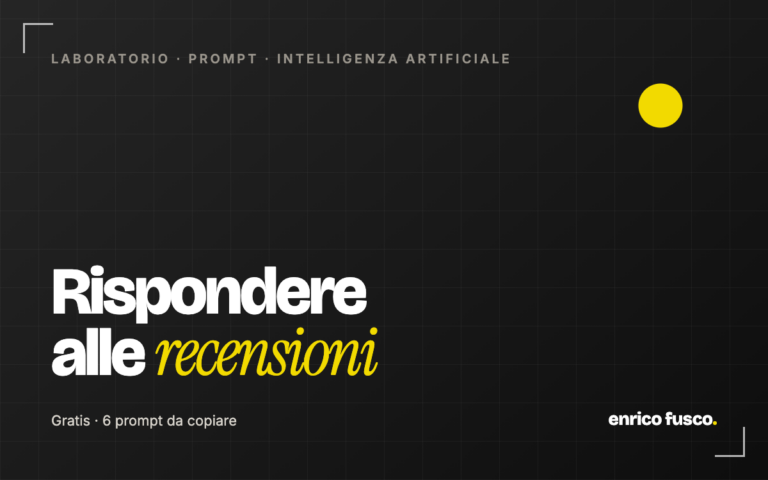 Rispondere alle recensioni con l'AI: 6 prompt pronti